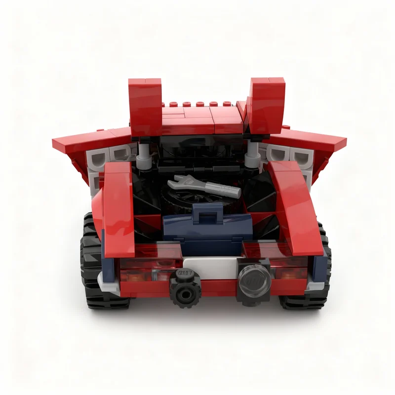 Фото 384 детали MOC Городской чемпионский суперкар 71 Datsun 240Z Safari Rally HS30, модель для самостоятельной сборки, креативный конструктор, подарок для демонстрации №4