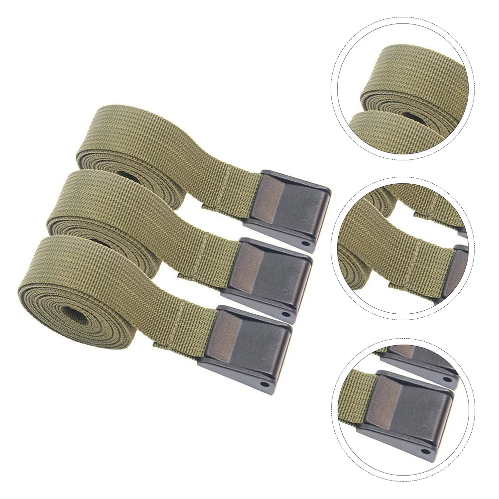 

3pcs Durable Practical Cargo Tie Straps Camping Tie Straps for Daily Use Outdoor