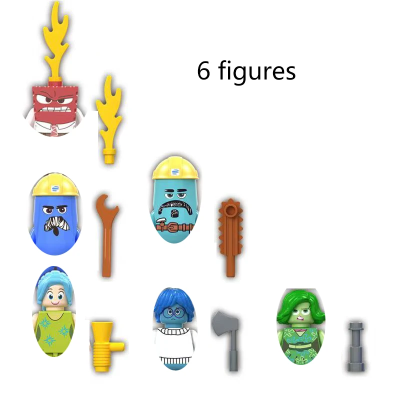 Новинка 2 конструктора со снаружи собранные кирпичи милые Мультяшные куклы Kawai