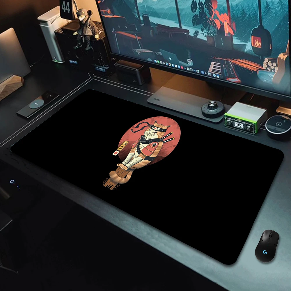 

Коврик для игровой мыши с японским котом, большой коврик для мыши с HD-печатью, простой Настольный коврик для геймеров, украшение для стола с ...