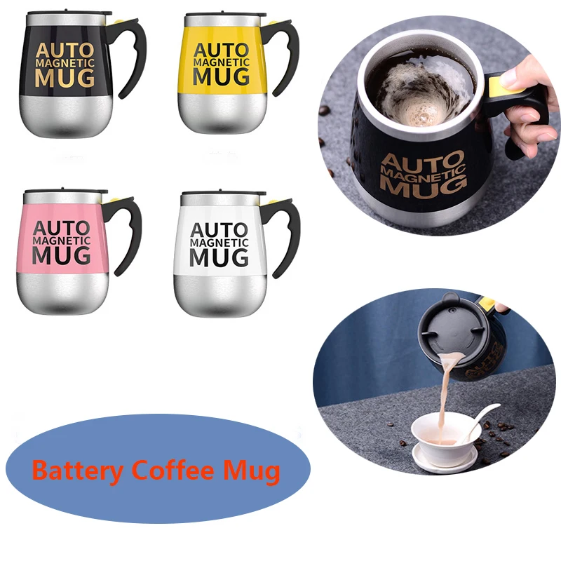 

400ml Coffee Mug Creative Stainless Steel Electric Magnetic Capsule Revolving Coffee Milk Automatic Mixing Mug Intelligent Mixer