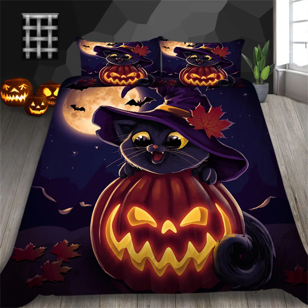 

Пододеяльник с 3D принтом на Хэллоуин, детский Роскошный домашний текстиль, двуспальное одеяло
