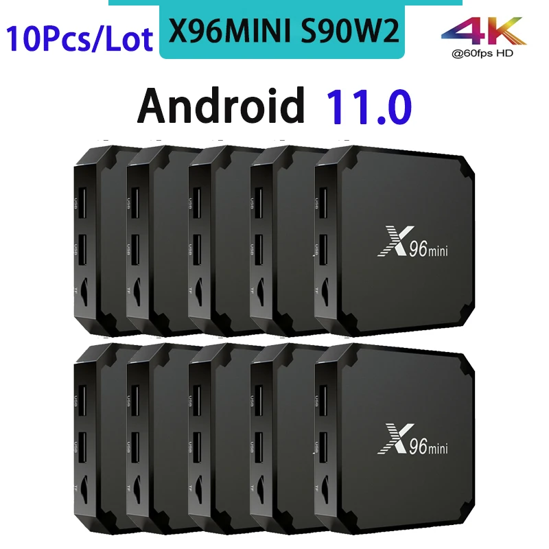 

10pc X96mini Android 11.0 Smart TV BOX Amlogic S905W2 2.4G 5G WIFI 4K Media Player Google TVBOX HDR10 Set Top Box 2G16G X96 MINI