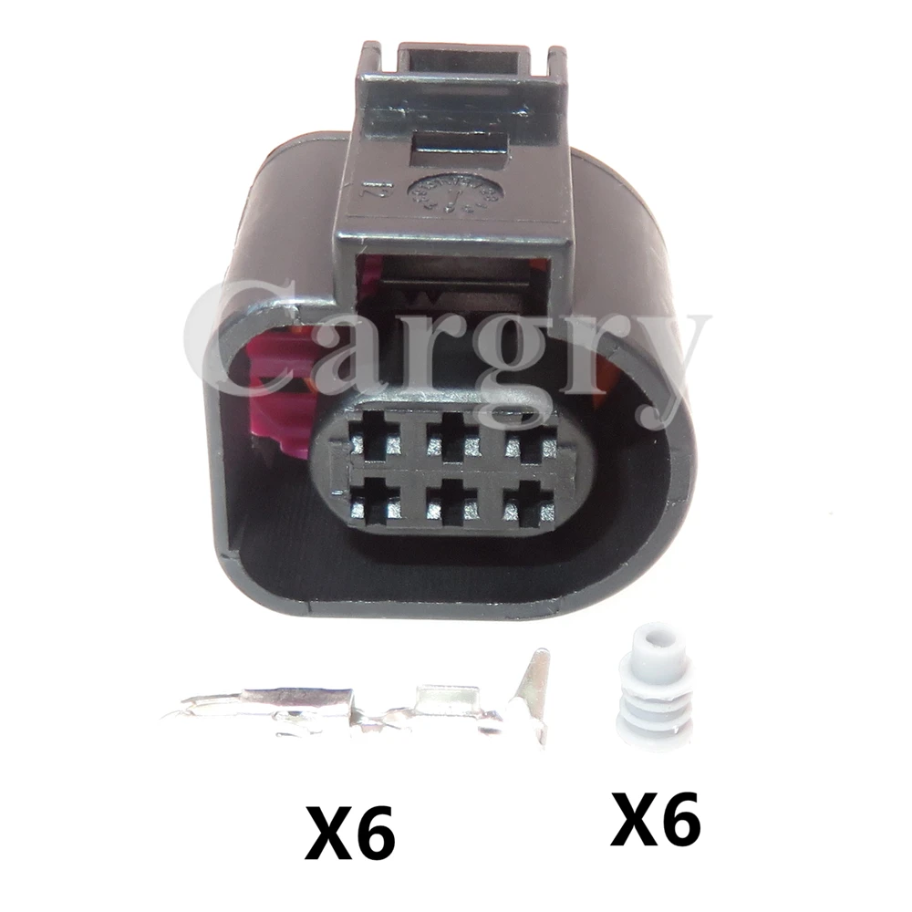 

1 комплект 6P 3B0973813 1J0973713 автомобильный водонепроницаемый электрический разъем для VW автомобильный Датчик положения дроссельной заслонки Проводная розетка