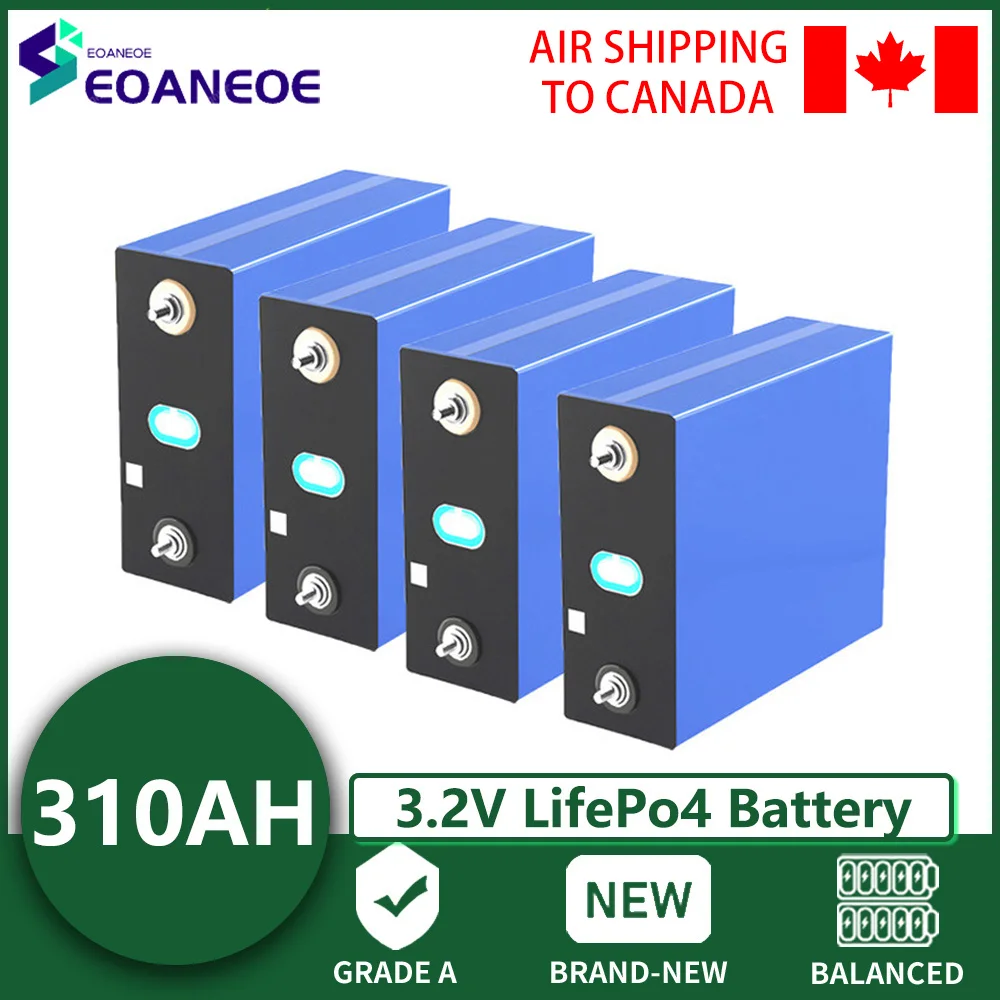 

3.2V 320Ah 310Ah Lifepo4 Battery Cell Pack Lithium Iron Phosphate Solar Grade A DIY 12V 24V 36V 48V For RV Boat Home Golf Cart