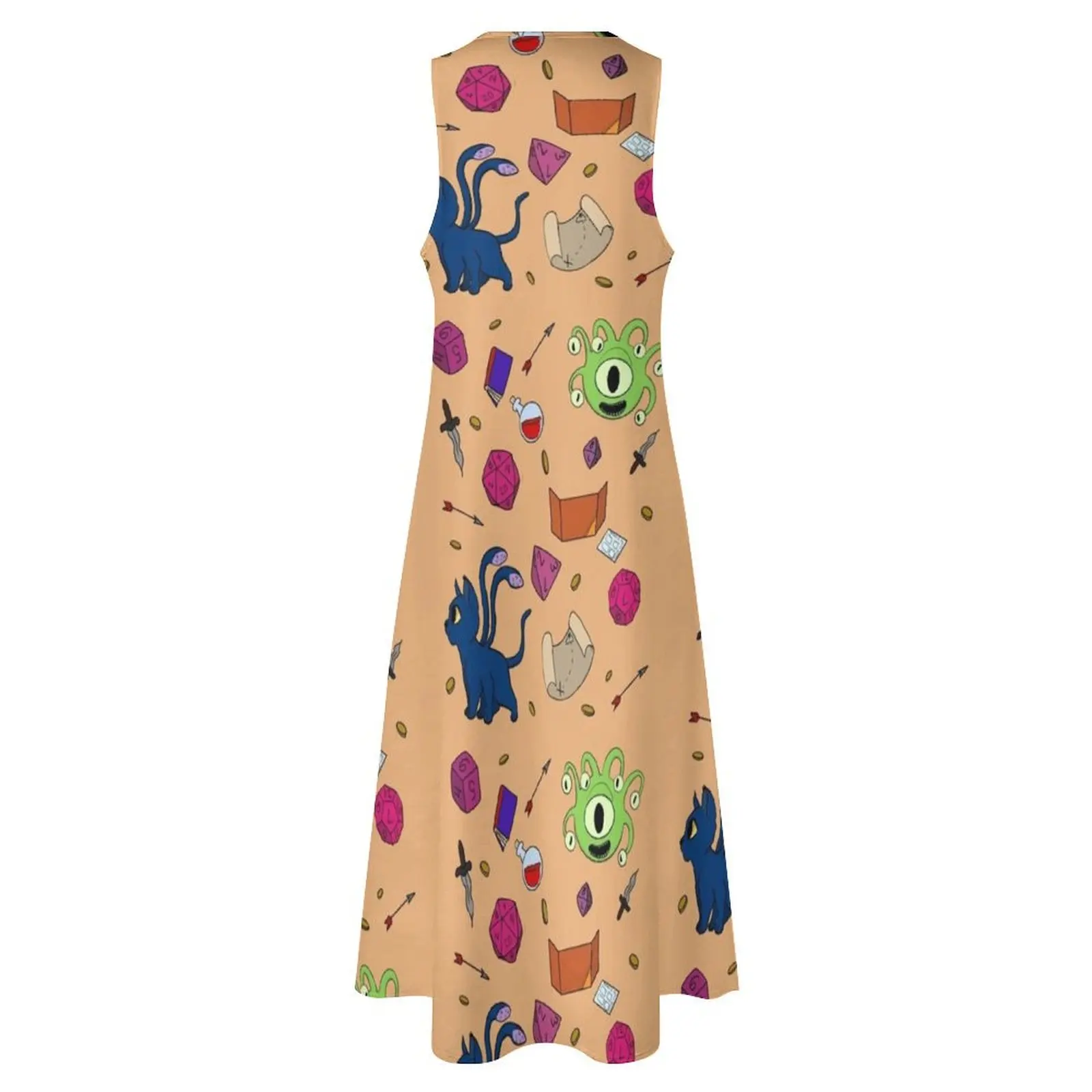 DnD длинное платье с милым узором женские длинные платья для женщин 2024 роскошное