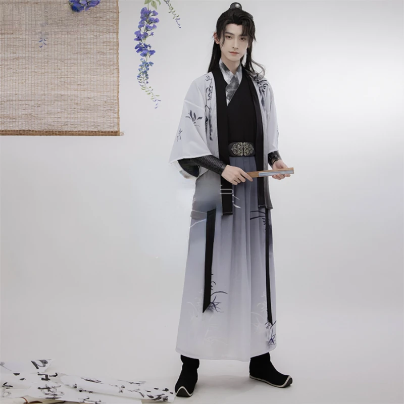 

Hanfu Men Ancient Traditional Dance Costume Tang Dynasty Swordsman Hanfu Outfit Oriental Robe Carnival&Halloween Cosplay Costume