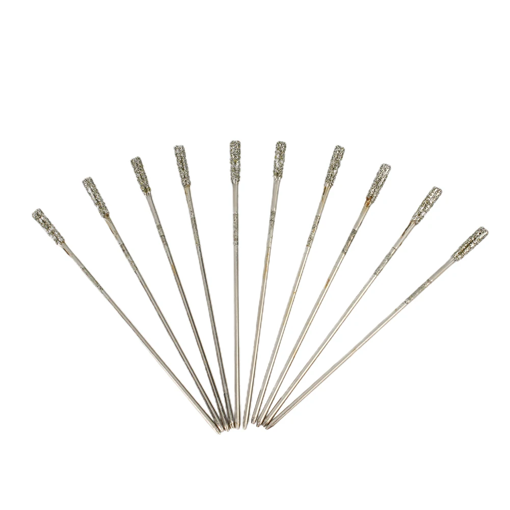 

10PCS 1-2.4mm Diamond Coated Tip Drill Bits Suitable For Tile Glass Crystal Jewellery Semiconductor Hole Open