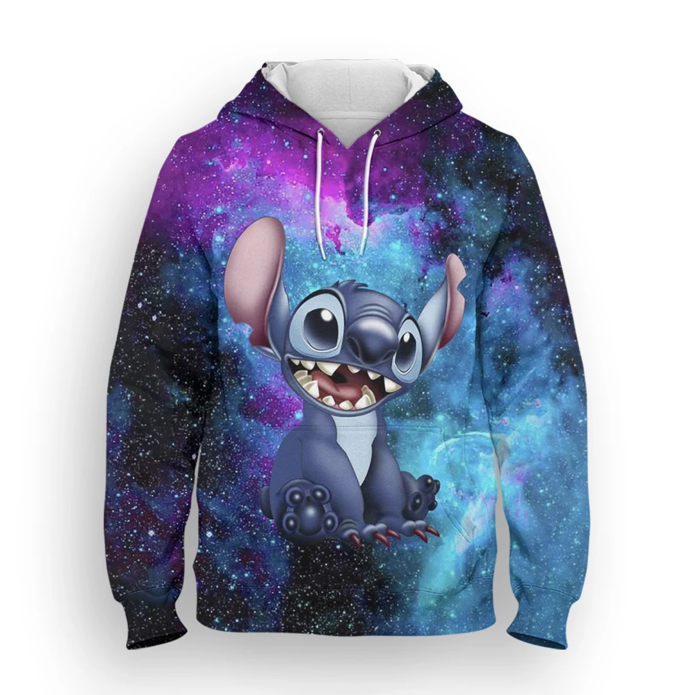 

Толстовка Lilo Stitch с мультяшным аниме для мужчин, модная весенняя Детская толстовка с 3D принтом Диснея, уличная одежда, женские топы