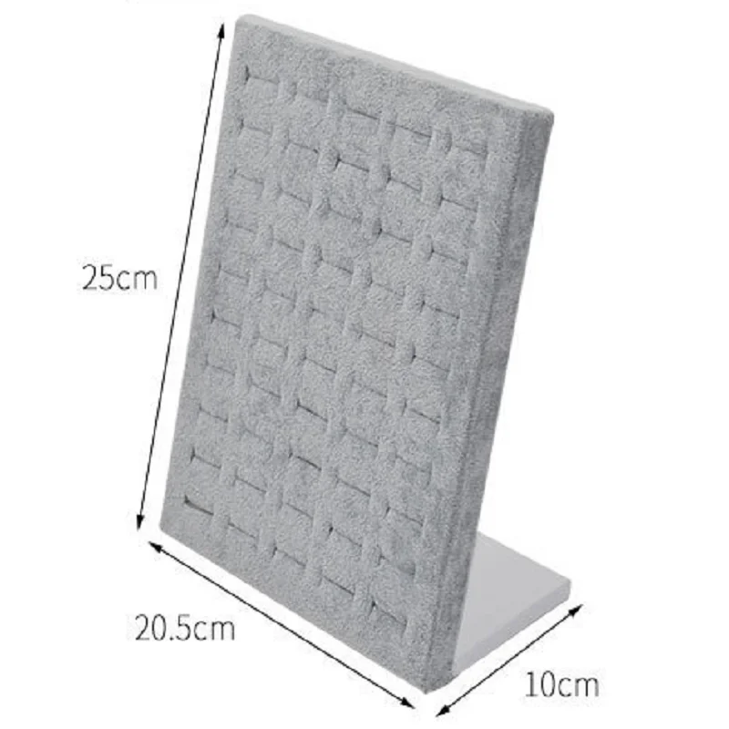 Top Grade Reinforce Black/Gray Velvet display Case Jewelry Ring Displays Stand Board Holder Storage Box Plate Organizer