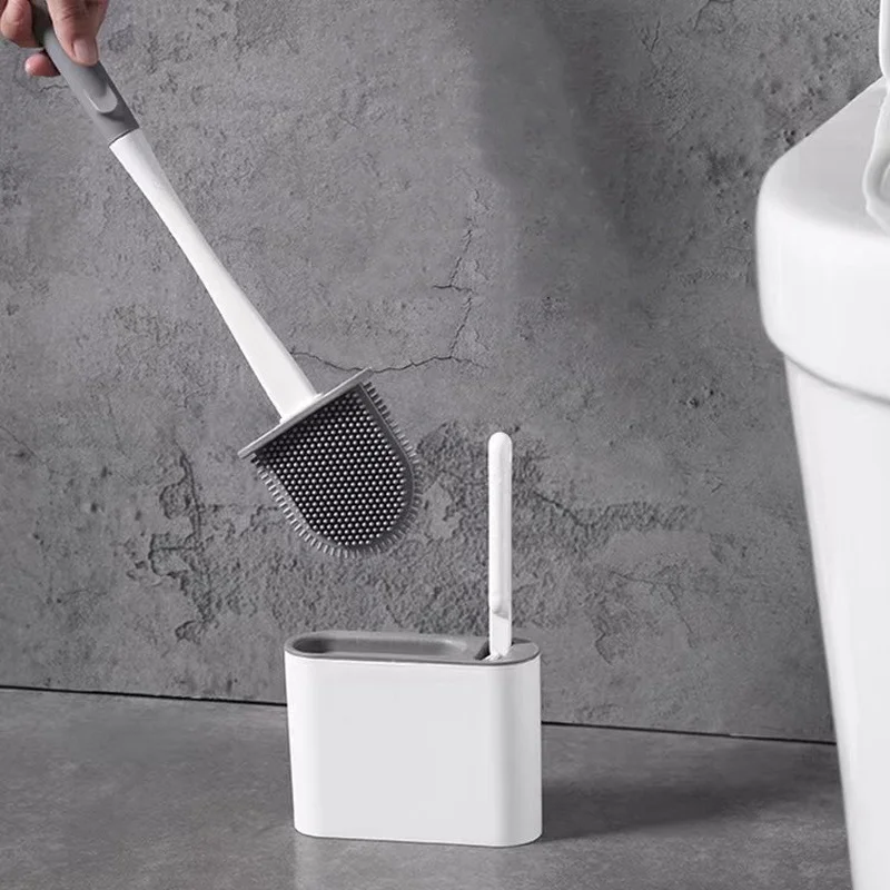 

Toilet Brush 2in1 Bathroom Set Household Cleaning Tools Accessories Sponges for Washing Gadgets WC Washroom Dust Rubber Wiper