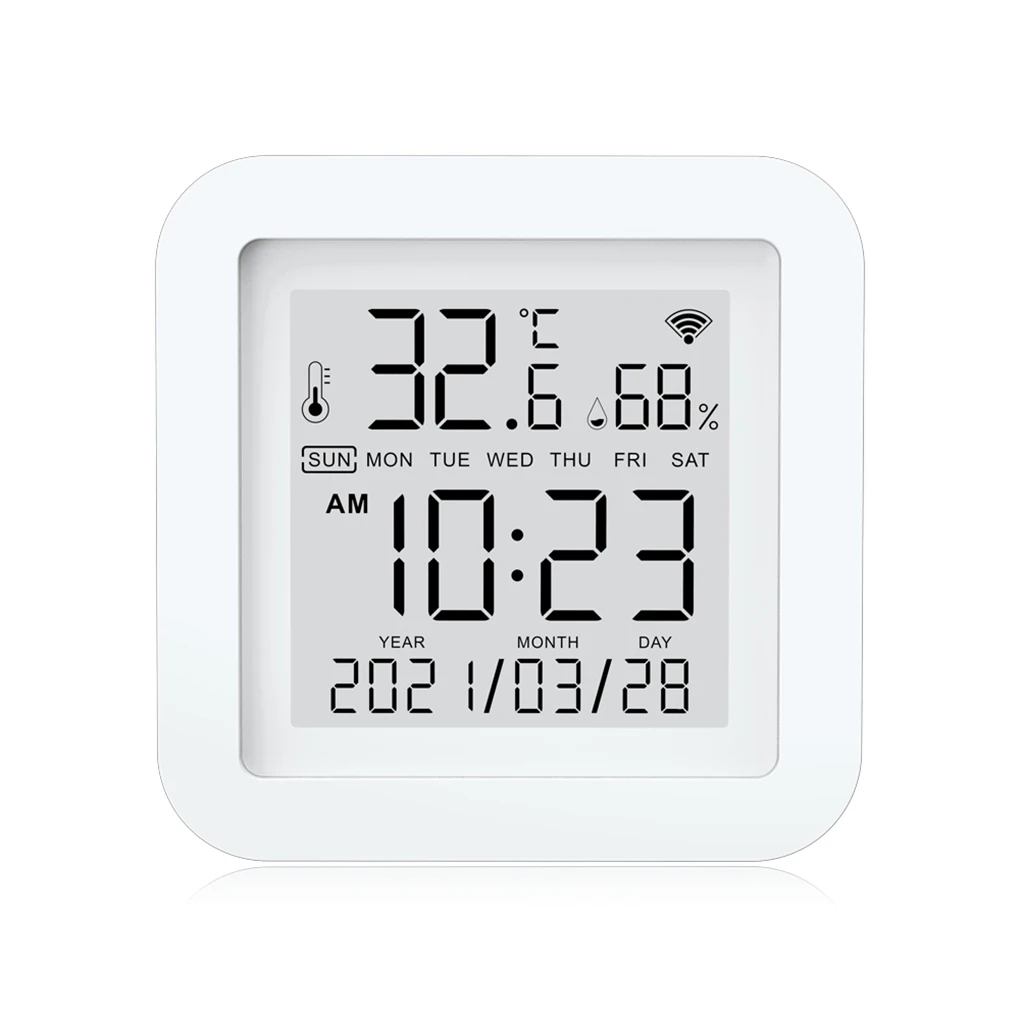 

Temperature Humidity Sensor Digital WiFi LCD Display Adjustable Hygrometer House Living Room Restaurant Thermometer