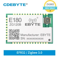 10pc efr32 zigbee3 0 stamp hole ipex smd iot wireless transceiver module e180 zg120b smart home networking low power transmitter