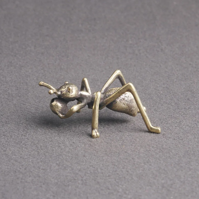 

Antique Brass Ant Incense Insert Desktop Ornament Insect Micro-Carved Tea Pet Bronze
