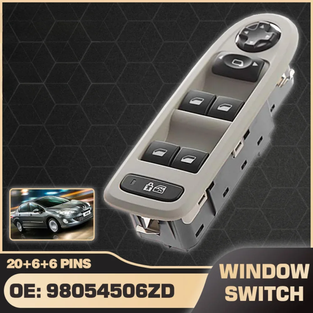 Передний левый главный переключатель электрического окна автомобиля для Peugeot 408