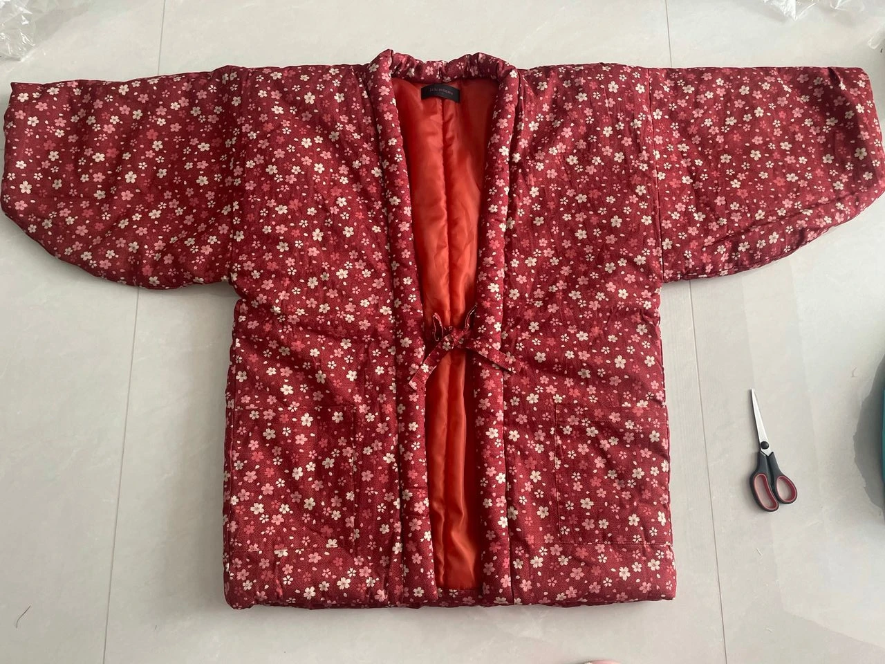 Фото Японские зимние куртки Hanten для женщин, японское кимоно, шезлонг, домашняя одежда, пижамы, стеганое пальто хаори с хлопковой подкладкой, азиатская одежда №1