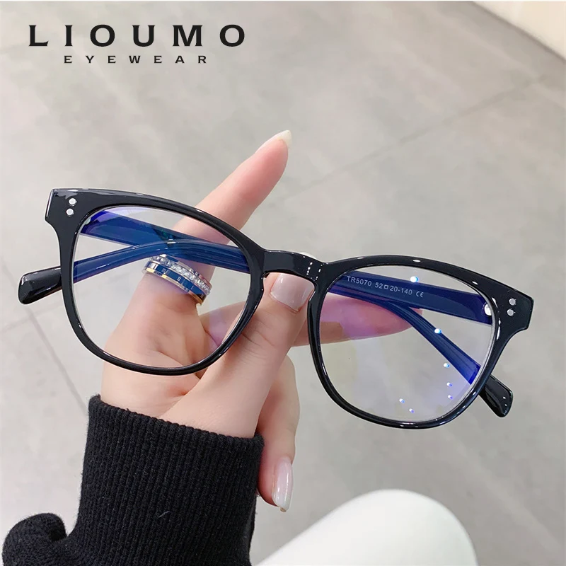 

LIOUMO Fashion Square Anti Blue Light Glasses Women Men Computer Glasses Blue Light Protection Eyewear Transparent gafas vintage