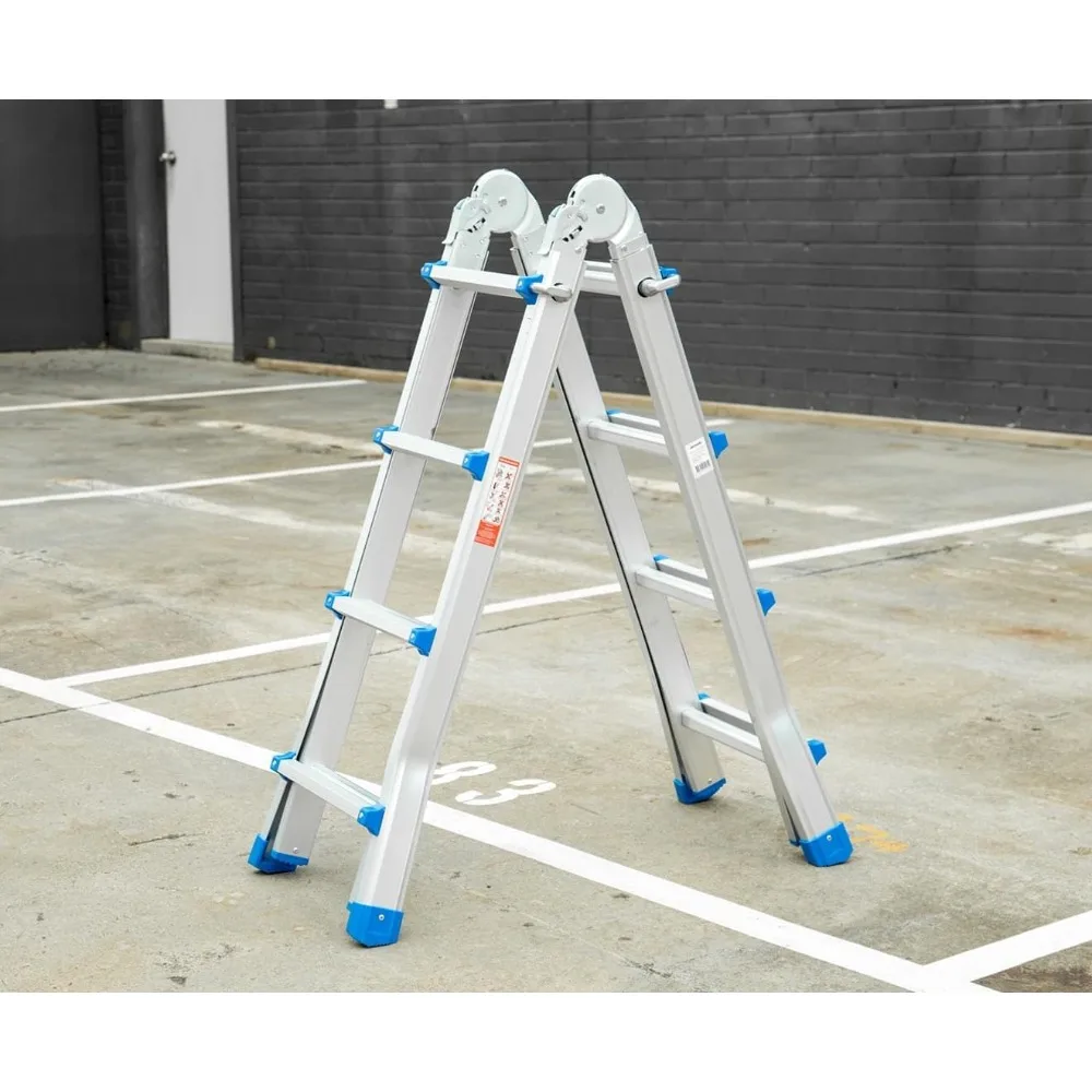 Фото Escalera Articulada Plegable Telescópica Многофункциональный Aluminio 4x4 Escalones 3,98м №2