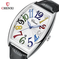 2022 new chenxi watches men fashion large square dial leather watch for men waterproof watches business casual male quartz clock
