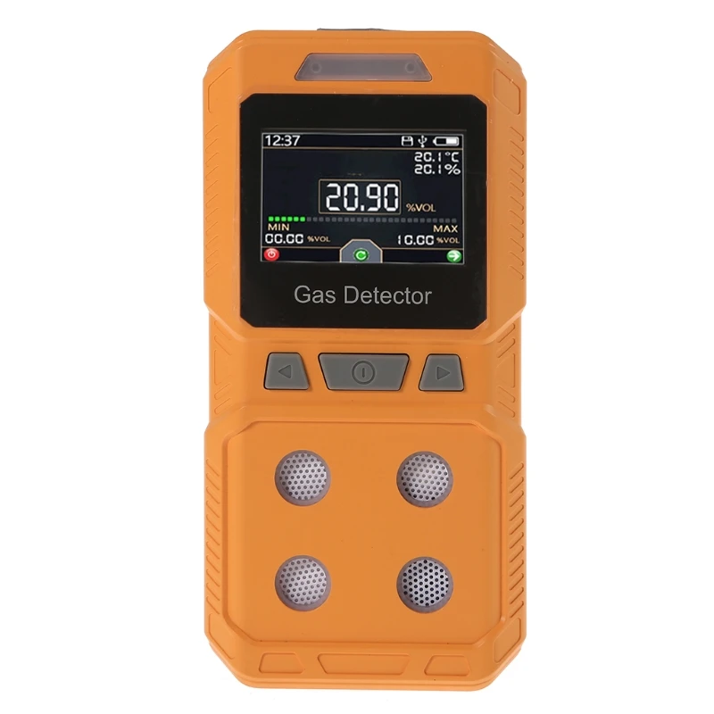 

Gas Detector 4 in 1 Rechargeable Portable 4-Gas Monitor Meter Tester Analyzer Sound Light Shock LCD Screen Gas Drop Shipping