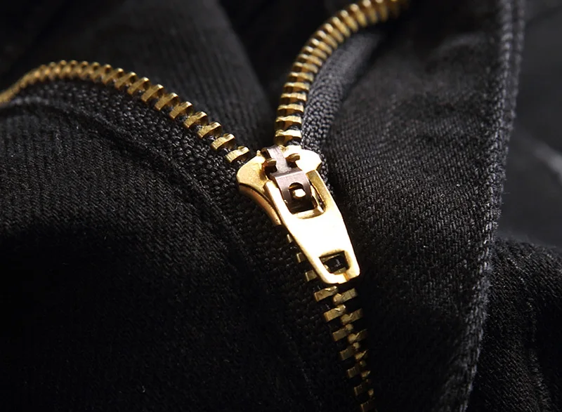 Jeans Men New Elastic Black Pants Slim Fit and Perforated Personalized Trendy Pants Men