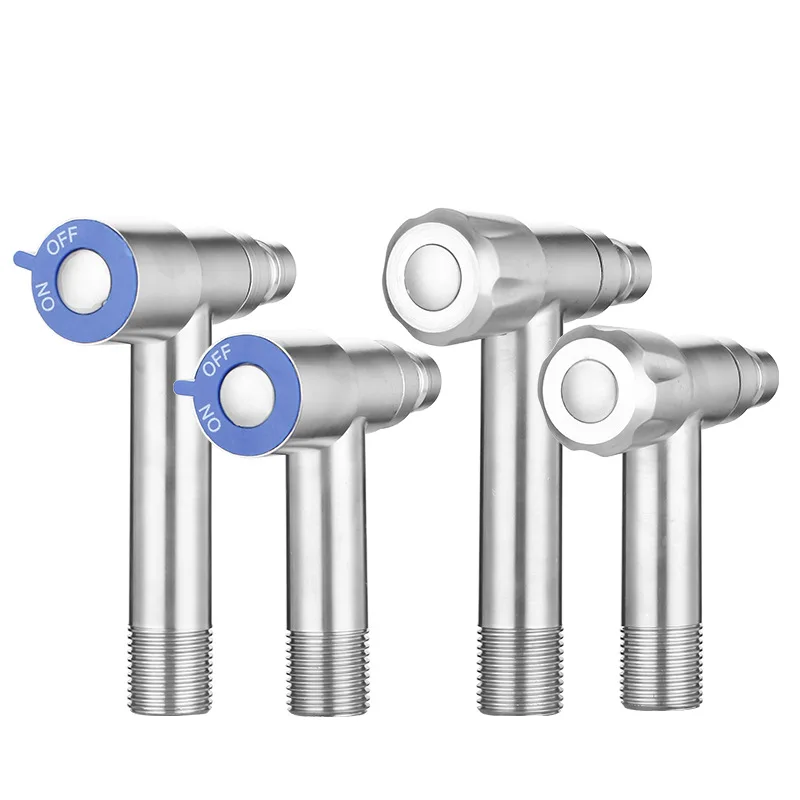 

304 stainless steel household washing machine faucet balcony bathroom mini T mop pool extended 4 points faucet