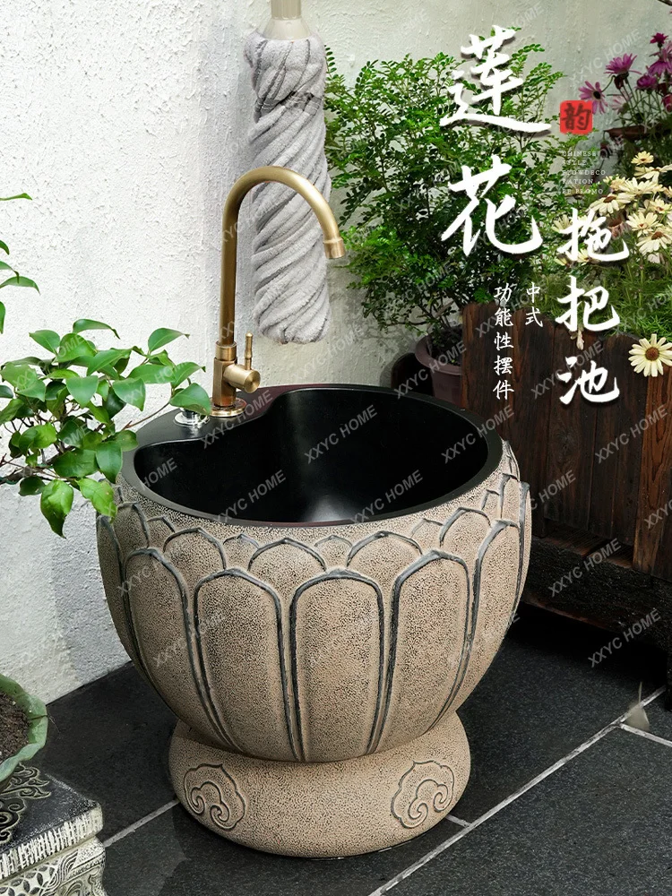 Китайская Швабра в стиле ретро для бассейна двора умывальника улицы