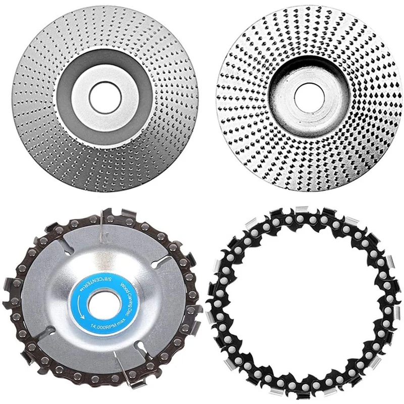 

Angle Grinder Disc 12 Teeth Replacement Chain Wood Cutting Wheel For Sanding Carving Shaping Polishing Grinding