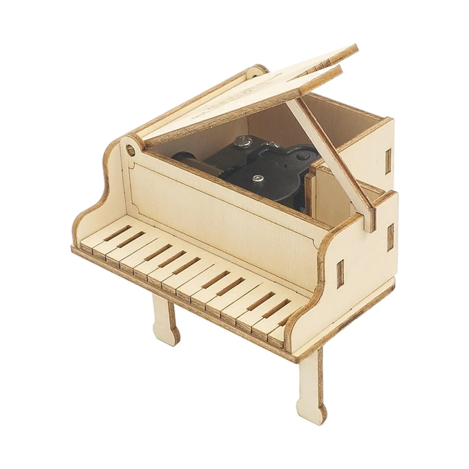 

Wooden DIY Piano Model Kit 3D Puzzle Educational Music Box Gift Learning Kid