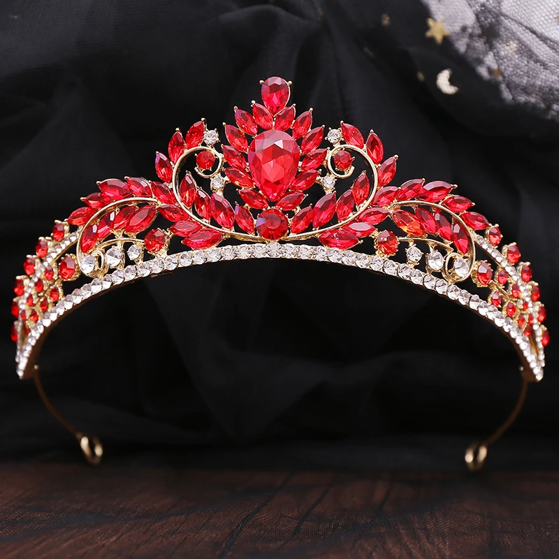 

Wedding Crown for Brides 2023 Gold Tiaras and Crowns for Women Queens Bridal Hair Accessories Baroque Crystal Tiara de Princesa