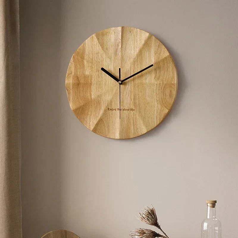 Настенные часы для гостиной деревянные эстетический дизайн минималистичный