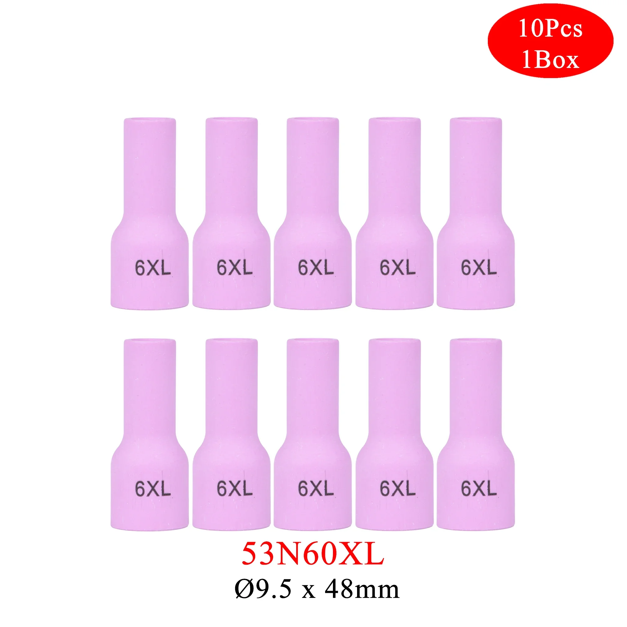 

10 шт. в коробке 48 мм 53N58XL 53N59XL 53N60XL 53N61XL алюминиевые сопла для TIG WP9/17/18/20/25/26 сварофонарь аксессуары