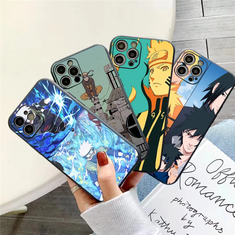 

Japan NARUTO Anime Phone Case For iPhone 11 13 12 Pro Max 12 13 Mini X XS XR MAX 5 6 6S 7 8 Plus Silicone Cover Coque