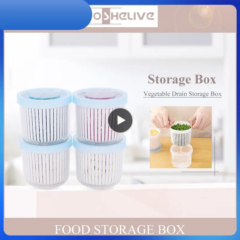 

Новая герметичная коробка для хранения в холодильнике, мини-контейнер для слива пластиковых продуктов, холодильник для имбиря, чеснока, лука