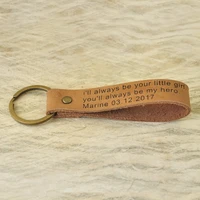 customize dad leather keyring fathers day gift men keychain personalized leather keychain leather key chain gift for dad him
