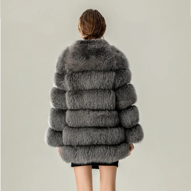 leather jacket fur coat women traf veste femme European women's long faux fur coat manteau femme hiver