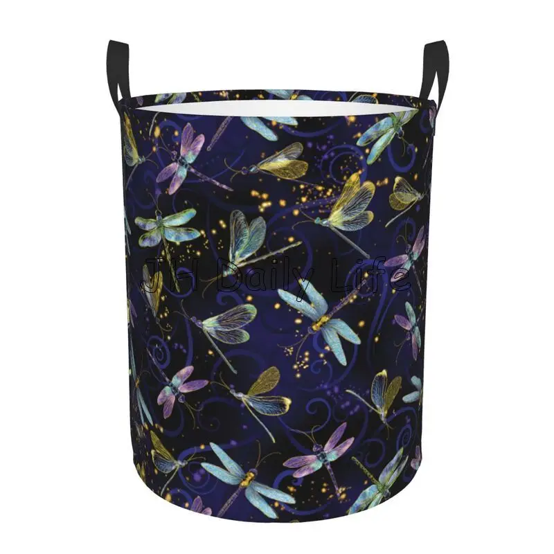 Круглая Корзина Dragonfly Galaxy Круглые водонепроницаемые корзины для белья складной