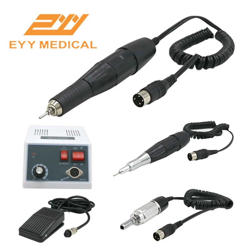 

EYY Dental Hand Grinder Power Handpiece Lab Micromotor Dentist Equipment Marathon Polishing 35000 RPM 18/102/204 Handle Set Tips