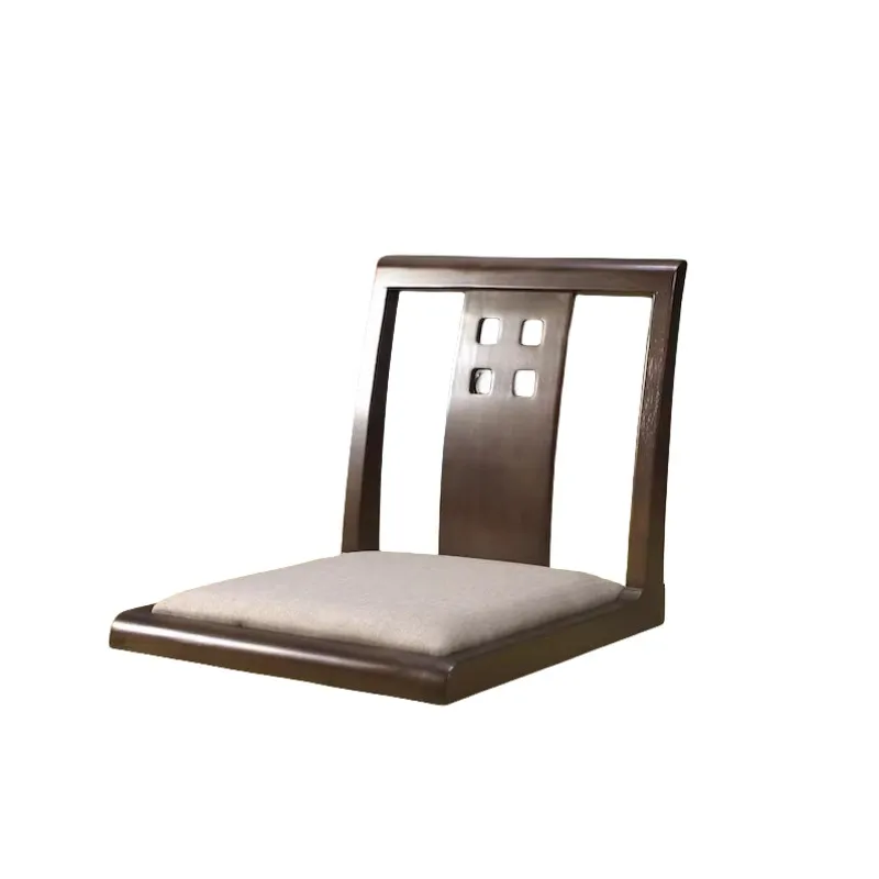 With Seat Cushion Tatami Zaisu Legless Wooden Chair Seating Gaming Reading Watching Tv