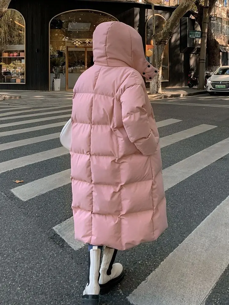 2022 Winter New Women's Down Cotton Jacket with The Same Warm Super-Long Korean Version of Knee-High To Ankle Cotton Jacket