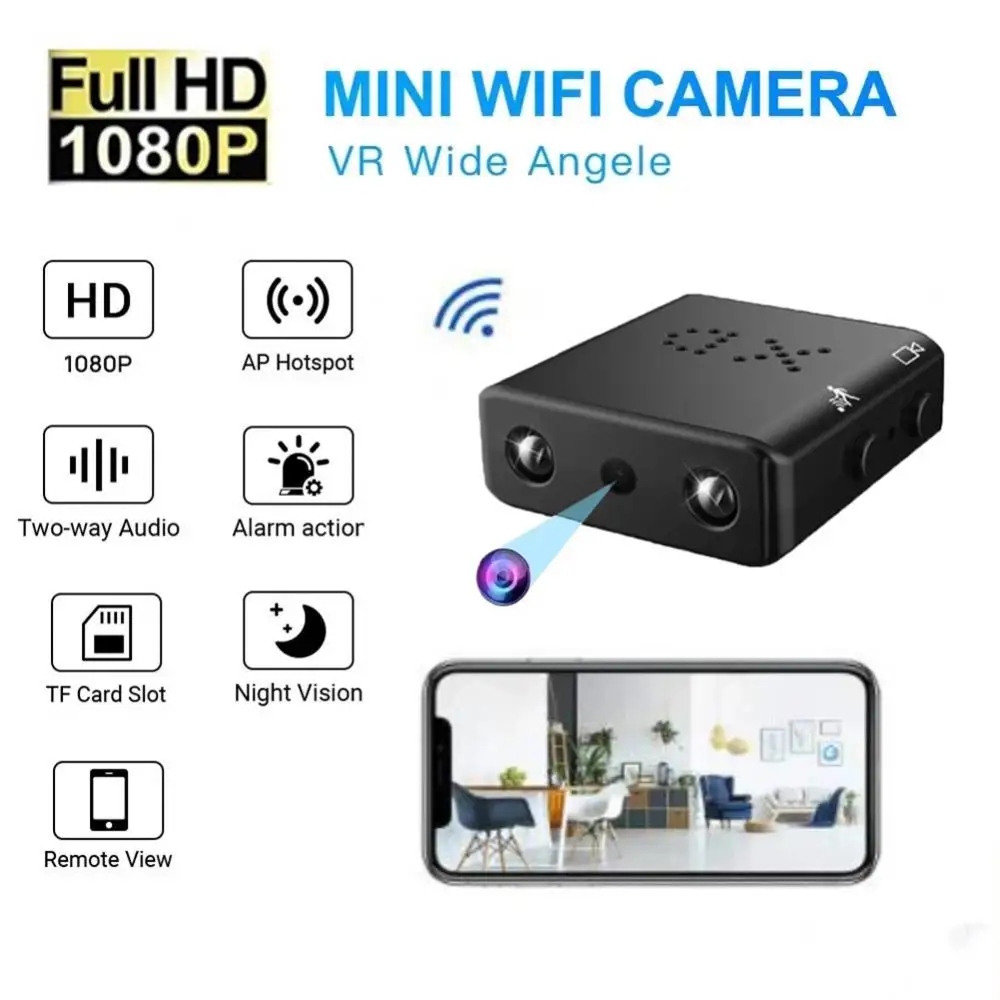 1080P Mini DV Wifi Camera Invisible Cam Night Vision Micro Camera Motion Detection Mini DVR Remote Viewing Cam Mini Camcorder XD