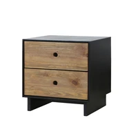 wood night stand bedroom end table with drawer and cabinet for storage