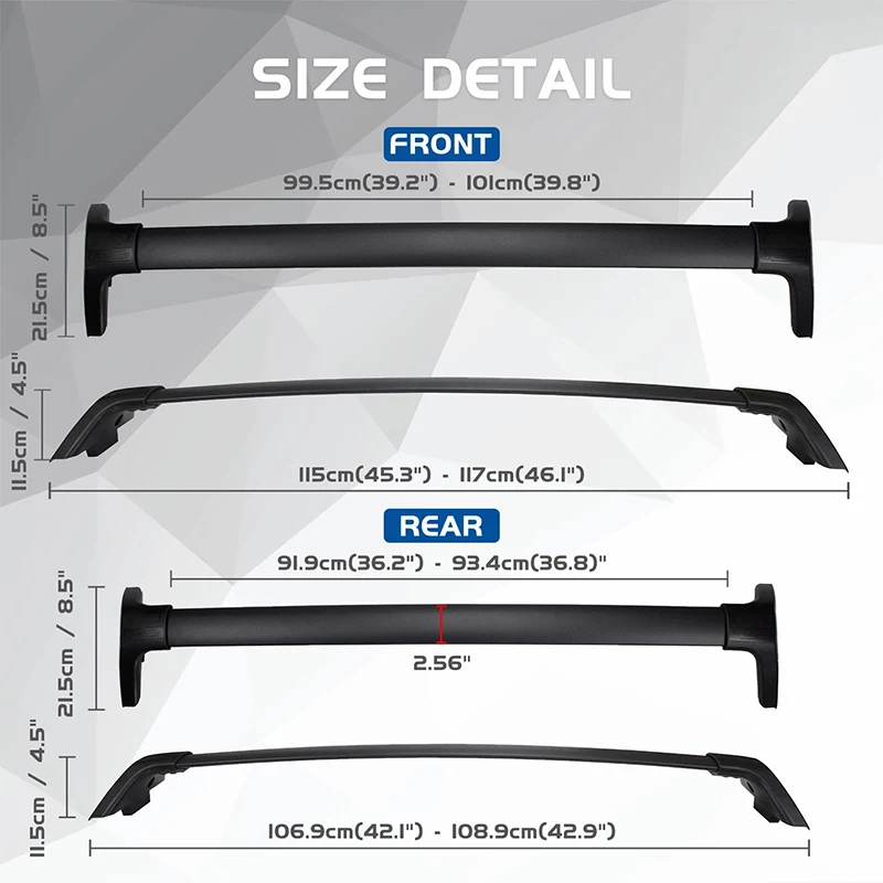 Поперечная рейка на крышу подходящая для 2019 2020 2021 2022 23 Toyota RAV4 RAV 4 алюминиевая