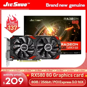 Графическая карта jieshuo, 8 Гб RX 580 GDDR5 GPU для настольных графических карт rx 580 8 ГБ для компьютера