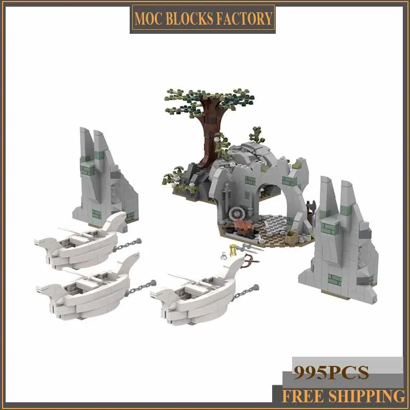 Конструктор с изображением замка Moc волшебные кольца модель сцены фильма сделай