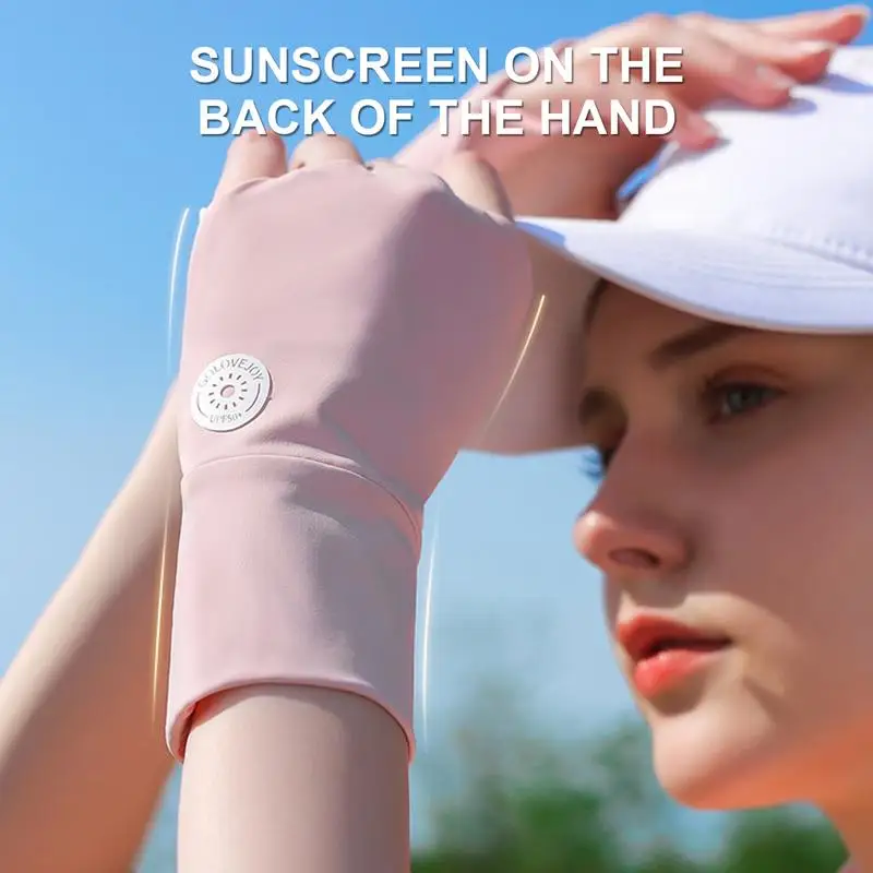 Half Golf Gloves UV Protection Fingerless Gloves Open Palm For Maximum Gripping And Flexibility Sun Protection SPF For Hands