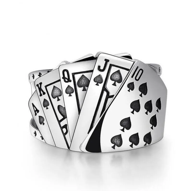 

Funny Playing Card Ring, Poker Card Ring, Pasteboard fun Ring, Punk Card Ring Jewelry