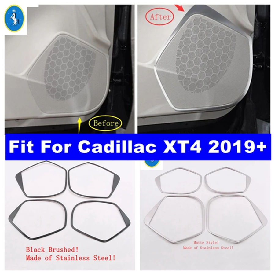 

Inner Door Stereo Speaker Audio Sound Loudspeaker Decor Frame Cover Trim For Cadillac XT4 2019 - 2022 Car Interior Accessories