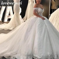 loveweiwei luxury beaded lace wedding dress new elegant off shoulder tulle bridal wedding gowns sweetheart princess bridal dress