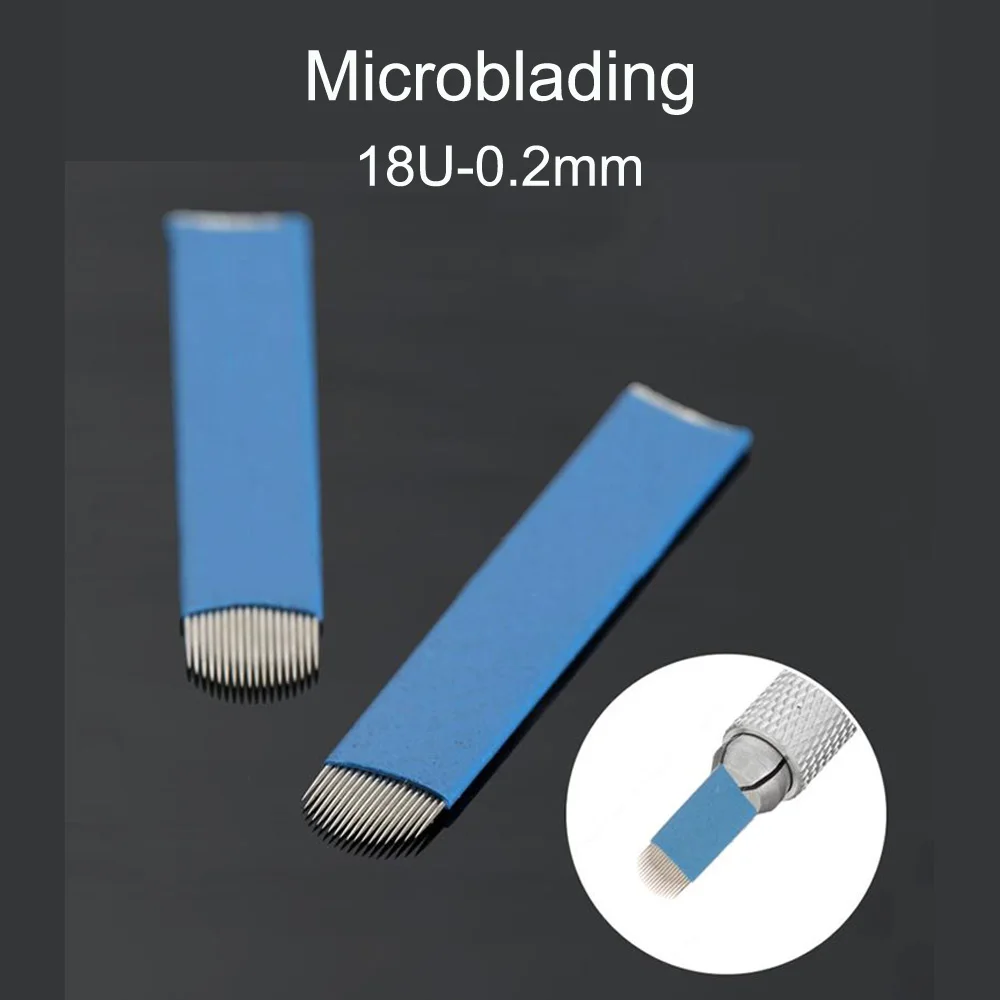 

Иглы для микроблейдинга 18U, лезвие для перманентного макияжа бровей
